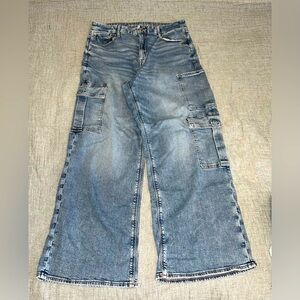 High waisted cargo Jeans
